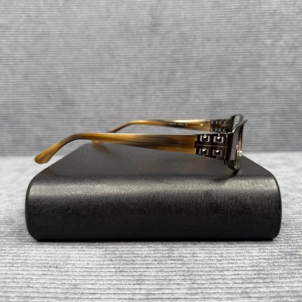 Dana Buchman Adela BR Brown Rectangular Eyeglass Frames 52-15-137 Geometric